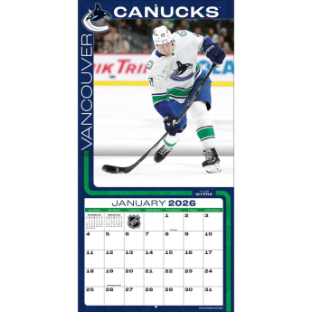 Vancouver Canucks kalendarz 2026 Wall