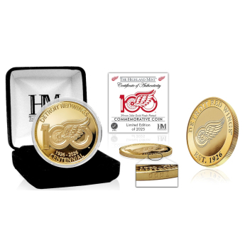 Detroit Red Wings Monety kolekcjonerskie 100th Anniversary Gold Coin