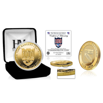 New York Rangers Monety kolekcjonerskie 100th Anniversary Gold Coin