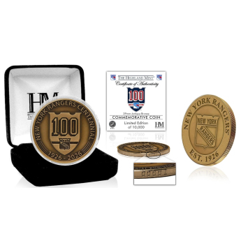 New York Rangers Monety kolekcjonerskie 100th Anniversary Antique Bronze Coin