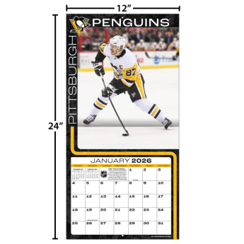 Pittsburgh Penguins kalendarz #87 Sidney Crosby 2026 Wall