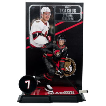 Ottawa Senators figurka Brady Tkachuk #7 SportsPicks Black Jersey