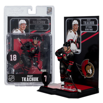 Ottawa Senators figurka Brady Tkachuk #7 SportsPicks Black Jersey