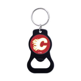 Calgary Flames breloczek z otwierakiem Black Ring