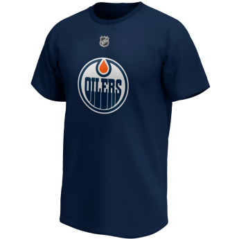 Edmonton Oilers koszulka męska Leon Draisaitl Iconic Name & Number Graphic navy
