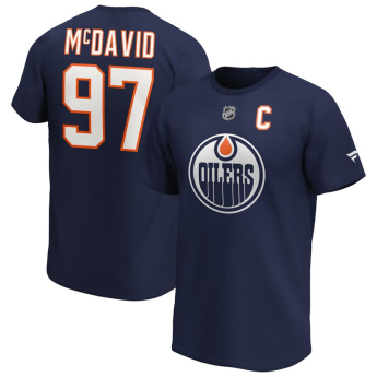 Edmonton Oilers koszulka męska Connor McDavid Iconic Name & Number Graphic navy