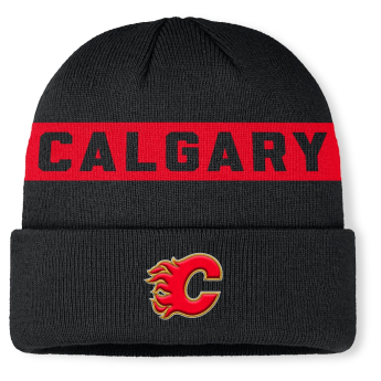 Calgary Flames czapka zimowa Authentic Pro A/Cap Cuffed inscription