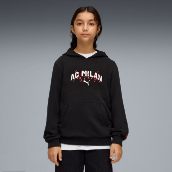 AC Milan dziecięca bluza z kapturem Culture black