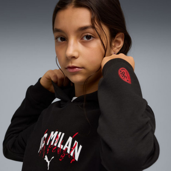 AC Milan dziecięca bluza z kapturem Culture black