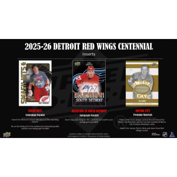 NHL pudełka karty hokejowe NHL Detroit Red Wings NHL Centennial Hobby Box