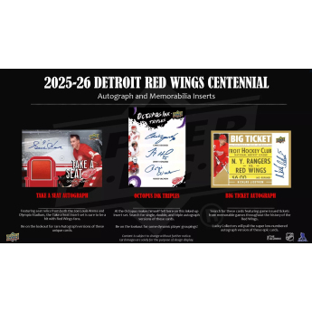 NHL pudełka karty hokejowe NHL Detroit Red Wings NHL Centennial Hobby Box