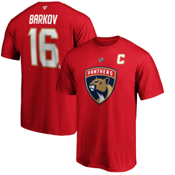 Florida Panthers koszulka męska Aleksander Barkov #16 Stack Logo Name & Number red