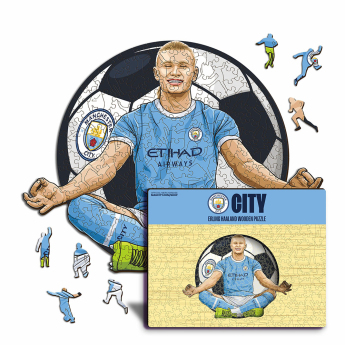 Manchester City puzzle drewniane Haaland NEW 150 pcs