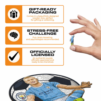 Manchester City puzzle drewniane Haaland NEW 150 pcs