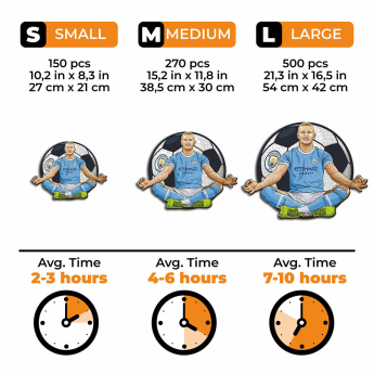 Manchester City puzzle drewniane Haaland NEW 500 pcs