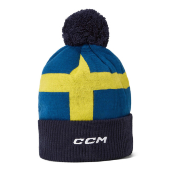 Reprezentacje hokejowe czapka zimowa Sweden Pom Flag