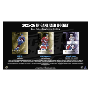 NHL pudełka karty hokejowe NHL 2025-26 Upper Deck SP Game Used Hobby Box