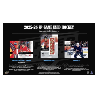 NHL pudełka karty hokejowe NHL 2025-26 Upper Deck SP Game Used Hobby Box