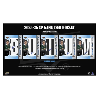 NHL pudełka karty hokejowe NHL 2025-26 Upper Deck SP Game Used Hobby Box