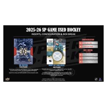 NHL pudełka karty hokejowe NHL 2025-26 Upper Deck SP Game Used Hobby Box