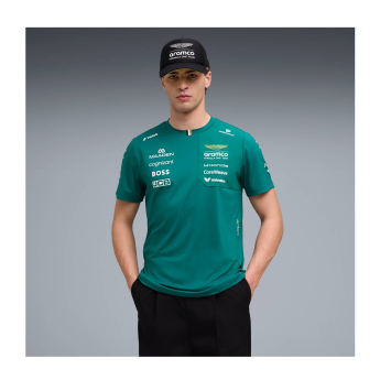 Aston Martin koszulka męska green official Teamline Replica F1 Team 2026