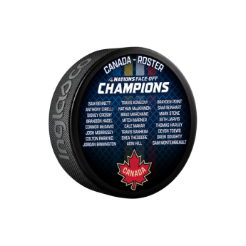 NHL produkty krążek 4 Nations Face-Off Team Canada Roaster Souvenir Collectors