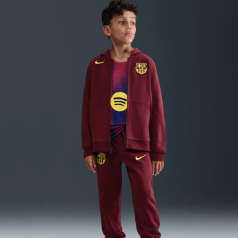 Barcelona dziecięca bluza z kapturem Zip Club red