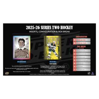 NHL pudełka karty hokejowe NHL 2025-26 Upper Deck Series 2 Hobby Box