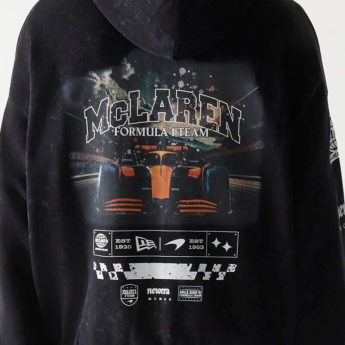McLaren Honda męska bluza z kapturem zip GRPHC washed black F1 Team 2026