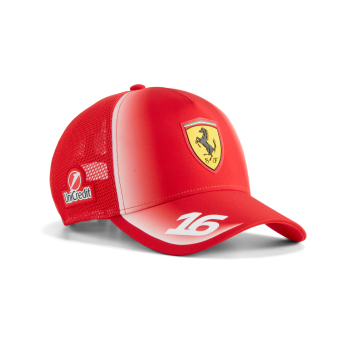 Ferrari czapka baseballówka Charles Leclerc #16 Trucker red F1Team 2026