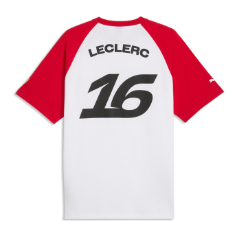 Ferrari koszulka męska Charles Leclerc #16 Graphic white F1 Team 2026