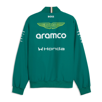 Aston Martin kurtka męska Bomber green official Teamline Replica F1 Team 2026