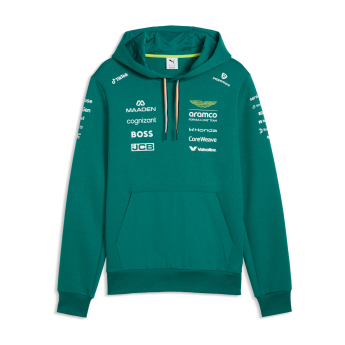 Aston Martin męska bluza z kapturem green official Teamline Replica F1 Team 2026