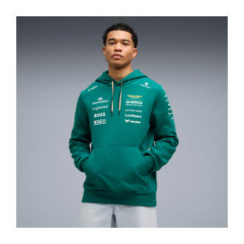 Aston Martin męska bluza z kapturem green official Teamline Replica F1 Team 2026
