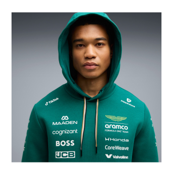 Aston Martin męska bluza z kapturem green official Teamline Replica F1 Team 2026