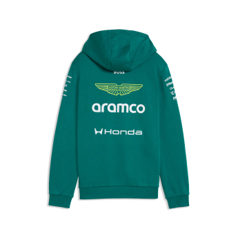 Aston Martin dziecięca bluza z kapturem green official Teamline Replica F1 Team 2026