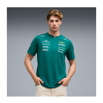Aston Martin koszulka męska Lance Stroll #18 green official Teamline Replica F1 Team 2026