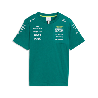 Aston Martin koszulka dziecięca green official Teamline Replica F1 Team 2026