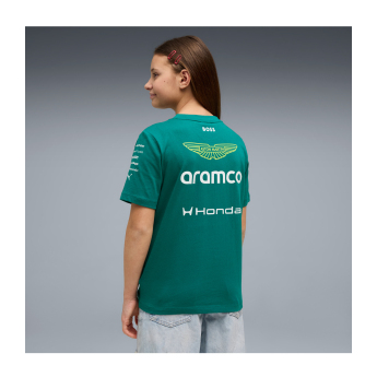 Aston Martin koszulka dziecięca green official Teamline Replica F1 Team 2026