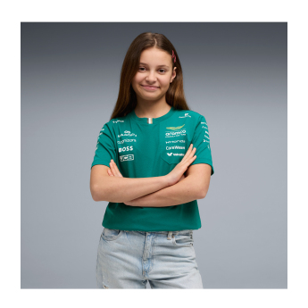 Aston Martin koszulka dziecięca green official Teamline Replica F1 Team 2026