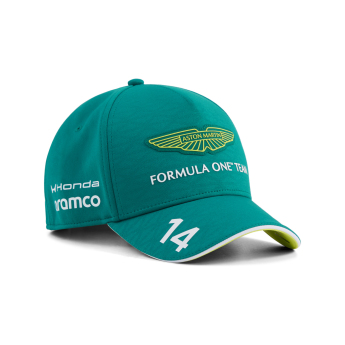 Aston Martin dziecięca czapka baseballowa Fernando Alonso #14 green official Teamline Replica F1 Team 2026