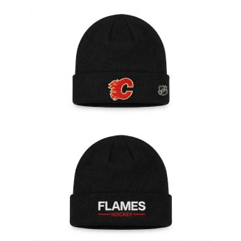 Pánská zimní čepice Calgary Flames NHL Authentic Pro A/Cap Cuffed Beanie