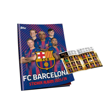 Barcelona zestaw naklejek complete with album 2025/26