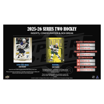 NHL pudełka karty hokejowe NHL 2025-26 Upper Deck Series 2 Tin Box