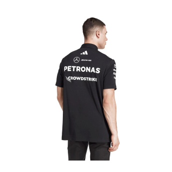 Mercedes AMG Petronas męska koszulka polo black official Teamline Replica F1 Team 2025