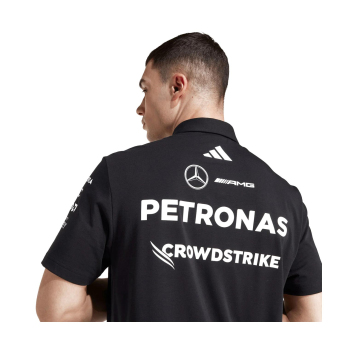Mercedes AMG Petronas męska koszulka polo black official Teamline Replica F1 Team 2025