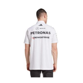 Mercedes AMG Petronas męska koszulka polo white official Teamline Replica F1 Team 2025