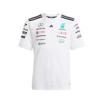 Mercedes AMG Petronas koszulka dziecięca white official Teamline Replica F1 Team 2025