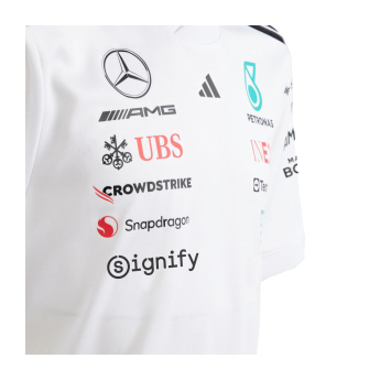 Mercedes AMG Petronas koszulka dziecięca white official Teamline Replica F1 Team 2025