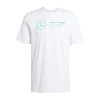 Mercedes AMG Petronas koszulka męska Logo white F1 Team 2025